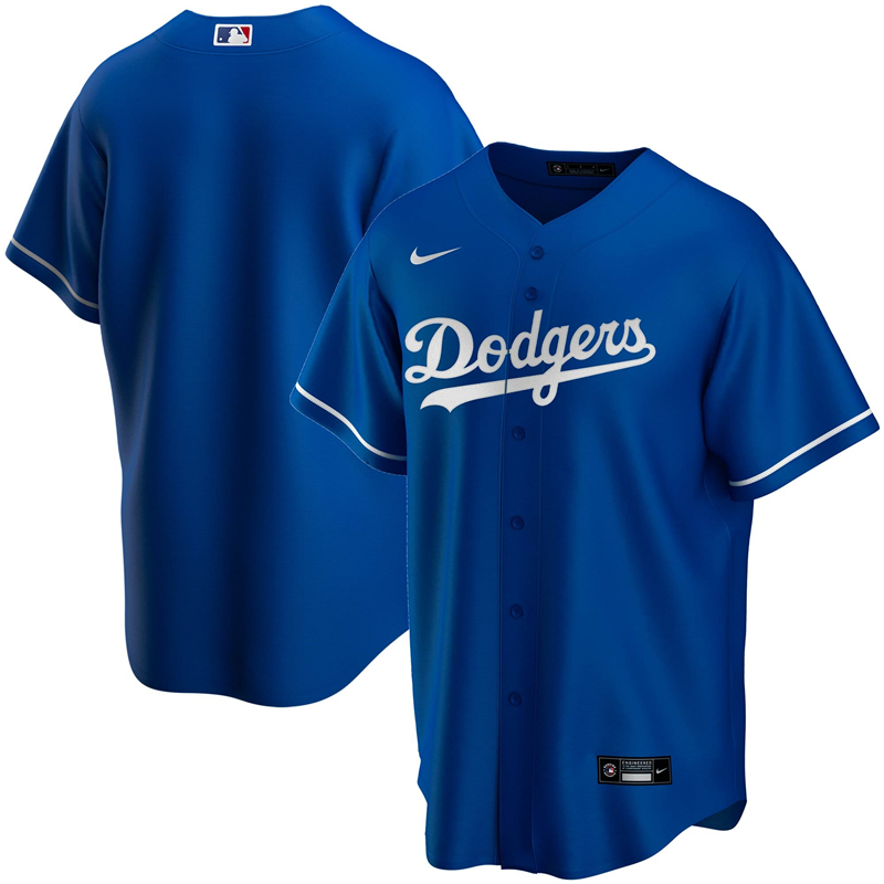 2020 MLB Men Los Angeles Dodgers Nike Royal Alternate 2020 Replica Team Jersey 1
